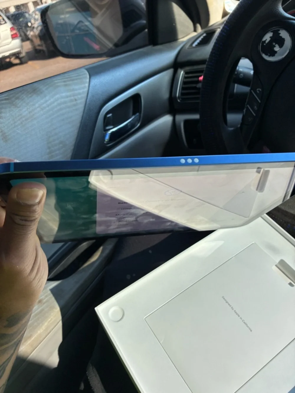 Apple tablet blue